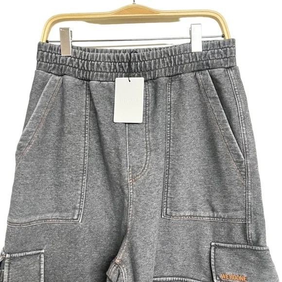 New Mens We11done Denim-like Cargo Shorts Shorts